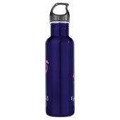 "Tropical Flamingo" Personalisiert Matte Blue Edelstahlflasche (Vorderseite)