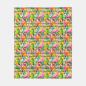 Tropical Flamingo Pickleball Fleecedecke (Vorderseite)