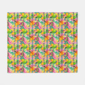 Tropical Flamingo Pickleball Fleecedecke (Vorderseite (Horizontal))