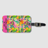 Tropical Flamingo Pickleball Gepäckanhänger (Vorderseite (Horizontal))