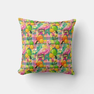 Tropical Flamingo Pickleball Kissen