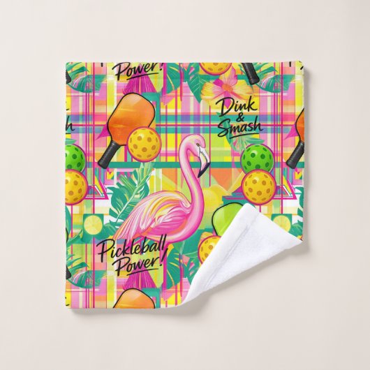 Tropical Flamingo Pickleball Waschlappen (Waschlappen)