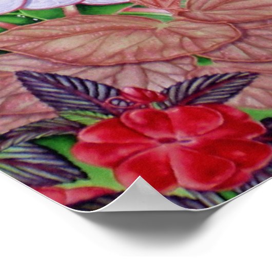 Tropical Flamingo Poster (Ecke)