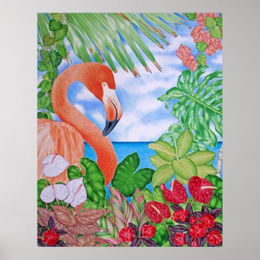 Tropical Flamingo Poster (Vorne)