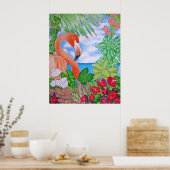 Tropical Flamingo Poster (Küche)