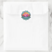 Tropical Flamingo Quadratischer Aufkleber (Tasche)
