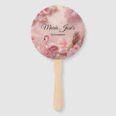 Tropical Flamingo Quinceañera, Brauch Fächer (Vorderseite)