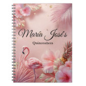 Tropical Flamingo Quinceañera, custom Notizblock (Vorderseite)