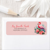 Tropical Flamingo Return Address Label (Insitu)
