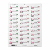 Tropical Flamingo Rücksendeadresse Label Baby Dusc (Vorne)