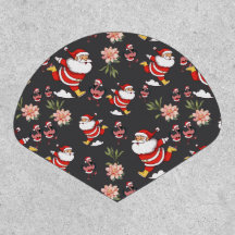 Tropical Flamingo Santa Christmas Pattern