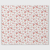 Tropical Flamingo Santa Christmas Pattern Geschenkpapier (Flach)