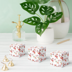 Tropical Flamingo Santa Christmas Pattern Geschenkschachtel