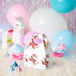 Tropical Flamingo Santa Christmas Pattern Geschenkschachtel