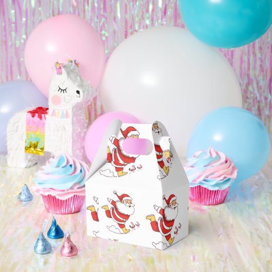 Tropical Flamingo Santa Christmas Pattern Geschenkschachtel (Party)