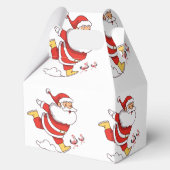 Tropical Flamingo Santa Christmas Pattern Geschenkschachtel (Rückseite)