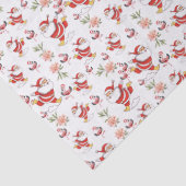Tropical Flamingo Santa Christmas Pattern Seidenpapier (Detail)