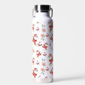 Tropical Flamingo Santa Christmas Pattern Trinkflasche (Vorne)