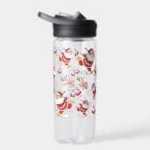 Tropical Flamingo Santa Christmas Pattern Trinkflasche (Rechts)