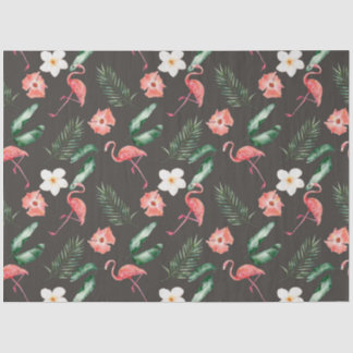 Tropical Flamingo-Serie Design 18 Seidenpapier