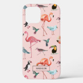 Tropical Flamingo Summer | iPhone Case (Rückseite)