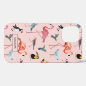 Tropical Flamingo Summer | iPhone Case (Rückseite (Horizontal))