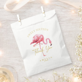 Tropical Flamingo Sweet 16 Danke, ID922 Geschenktütchen
