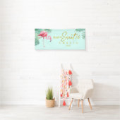 Tropical Flamingo Sweet 16 Happy Birthday ID922 Banner (Insitu)