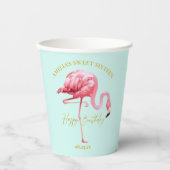 Tropical Flamingo Sweet 16 Happy Birthday ID922 Pappbecher (Vorderseite)