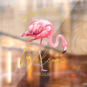 Tropical Flamingo Sweet 16 Welcome ID922 Fensteraufkleber (Blatt 2)