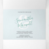 Tropical Flamingo Trifold Wedding Einladung (Innenseite Mitte)