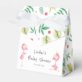 Tropical Flamingo Twins Baby Dusche Personalisiert Geschenkschachtel