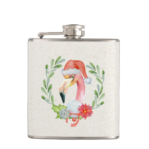 Tropical Flamingo Vinyl Wrapped Flask Flachmann