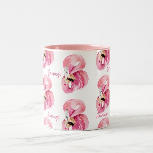 Tropical Flamingo Watercolor Tasse | Rosa Exotik (Mittel)