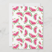 Tropical Flamingo Watermelon Geburtstag Party Einladung (Rückseite)