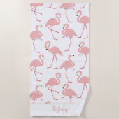 Tropical Flamingos Strandtuch (Vorderseite)