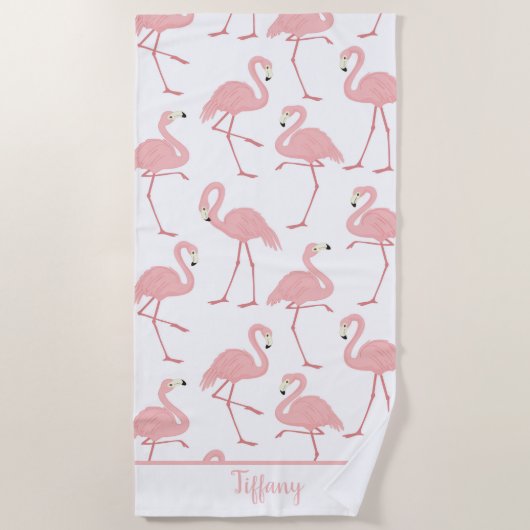 Tropical Flamingos Strandtuch (Vorderseite)