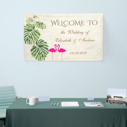 Tropical Flamingos Wedding Banner (Messeveranstaltung)