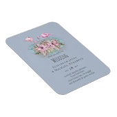Tropical Flamingos Wedding Magnet (Rechte Seite)