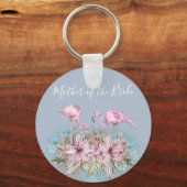 Tropical Flamingos Wedding Schlüsselanhänger (Vorderseite)