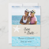 Tropical Flat Save the Date Card (Vorderseite)