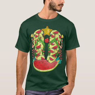 Tropical Flip Flops Watermelon Weihnachten T-Shirt