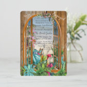 Tropical Flora Paradise Beach Landschaft Einladung (Stehend Vorderseite)