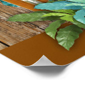 Tropical Flora Paradise Beach Landschaft Poster (Ecke)