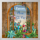 Tropical Flora Paradise Beach Landschaft Poster (Vorne)