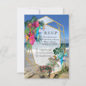 Tropical Flora Paradise Beach Scenery RSVP Card (Vorderseite)