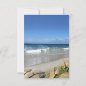 Tropical Flora Paradise Beach Scenery RSVP Card Karte (Rückseite)