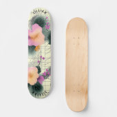 Tropical Floral Abstrakt Skateboard Deck (Vorderseite)
