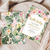 Tropical Floral Aloha Babydusche Einladung