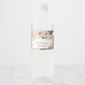Tropical Floral Aloha Babydusche Wasserflaschenetikett (Vorderseite)
